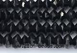 CRB5766 15 inches 2*3mm faceted black tourmaline beads