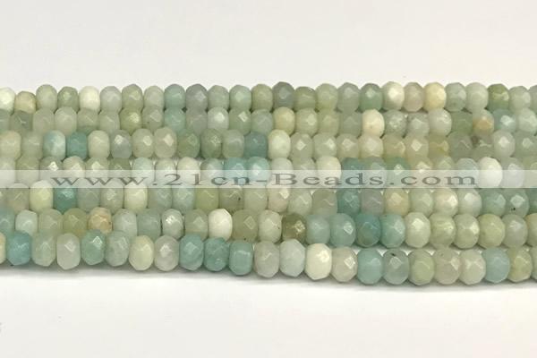 CRB5793 15 inches 4*6mm, 5*8mm faceted rondelle amazonite beads