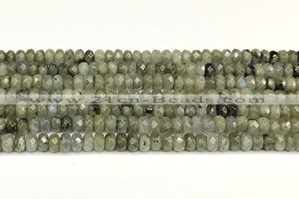 CRB5798 15 inches 4*6mm, 5*8mm, 6*10mm faceted rondelle labradorite beads