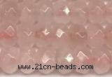 CRB5806 15 inches 4*6mm, 5*8mm, 6*10mm faceted rondelle rose quartz beads