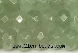 CRB5816 15 inches 4*6mm, 5*8mm, 6*10mm faceted rondelle green aventurine jade beads