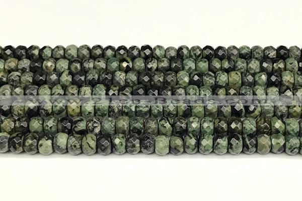 CRB5819 15 inches 4*6mm, 5*8mm, 6*10mm faceted rondelle kambaba jasper beads