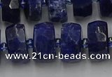 CRB584 15.5 inches 8*16mm faceted rondelle sodalite beads