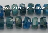 CRB589 15.5 inches 6*10mm faceted rondelle apatite beads