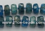 CRB590 15.5 inches 7*12mm faceted rondelle apatite beads