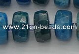 CRB593 15.5 inches 8*18mm faceted rondelle apatite beads