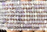 CRB6101 15 inches 4*6mm faceted rondelle lavender amethyst beads