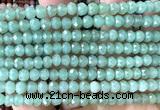 CRB6128 15 inches 4*6mm faceted rondelle green aventurine jade beads
