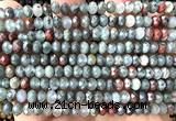 CRB6138 15 inches 4*6mm faceted rondelle blood jasper beads