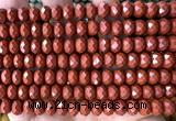 CRB6252 15 inches 5*8mm faceted rondelle red jasper beads