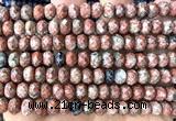 CRB6266 15 inches 5*8mm faceted rondelle red sesame jasper beads