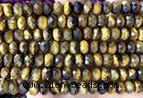 CRB6275 15 inches 5*8mm faceted rondelle yellow tiger eye beads