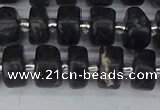 CRB631 15.5 inches 5*8mm tyre charoite gemstone beads