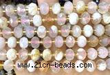CRB6310 15 inches 6*10mm faceted rondelle sakura agate beads