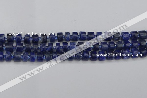 CRB639 15.5 inches 6*10mm tyre sodalite gemstone beads