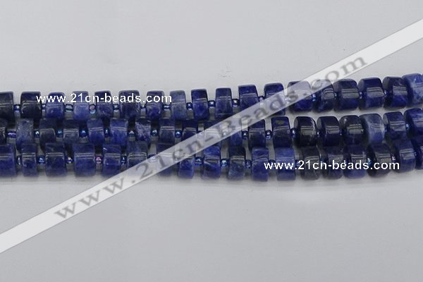 CRB640 15.5 inches 6*12mm tyre sodalite gemstone beads