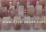 CRB652 15.5 inches 6*10mm tyre pink kunzite gemstone beads