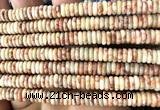 CRB6525 15 inches 2*6mm rondelle red net jasper beads