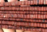 CRB6527 15 inches 2*6mm rondelle red jasper beads wholesale