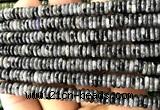CRB6566 15 inches 2*6mm rondelle black labradorite beads