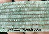CRB6603 15 inches 2*4mm faceted heishi green strawberry quartz beads