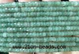 CRB6605 15 inches 2*4mm faceted heishi green aventurine jade beads