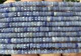 CRB6606 15 inches 2*4mm faceted heishi blue aventurine jade beads