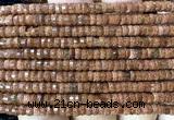 CRB6615 15 inches 2*4mm faceted heishi goldstone beads