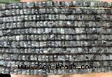 CRB6617 15 inches 2*4mm faceted heishi black labradorite beads