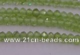 CRB703 15.5 inches 2*3mm faceted rondelle peridot gemstone beads