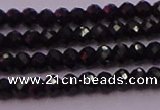 CRB705 15.5 inches 2*3mm faceted rondelle black spinel beads