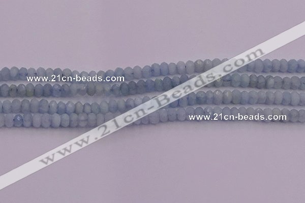 CRB710 15.5 inches 2.5*4mm faceted rondelle aquamarine beads