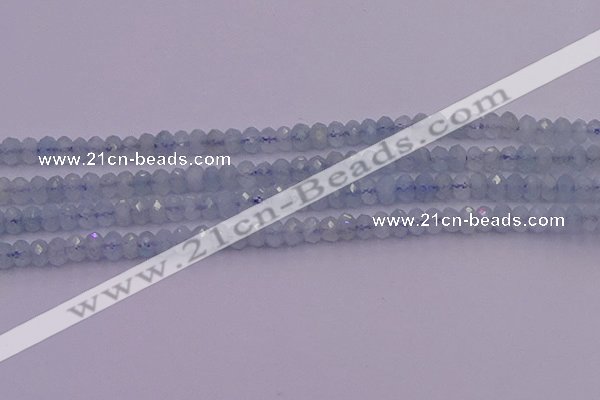 CRB711 15.5 inches 2.5*4mm faceted rondelle aquamarine beads