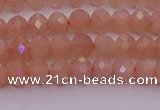 CRB714 15.5 inches 3*4mm faceted rondelle peach moonstone beads