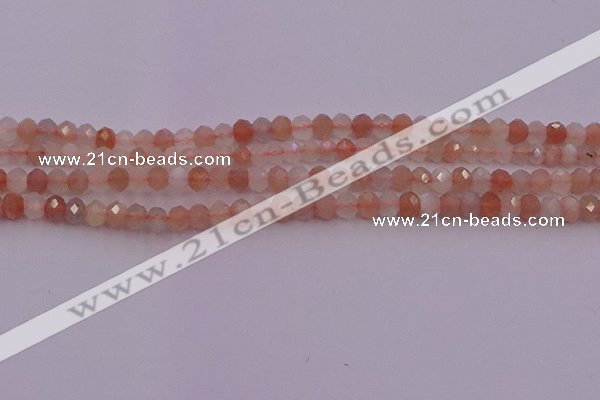 CRB715 15.5 inches 3*4mm faceted rondelle rainbow moonstone beads