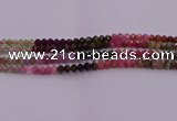 CRB717 15.5 inches 3*5mm faceted rondelle tourmaline beads