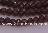 CRB720 15.5 inches 3*4mm faceted rondelle smoky quartz beads