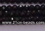 CRB721 15.5 inches 3*4mm faceted rondelle black tourmaline beads