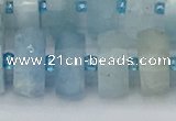 CRB805 15.5 inches 8*16mm faceted rondelle aquamarine beads