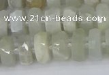 CRB810 15.5 inches 6*10mm faceted rondelle grey moonstone beads