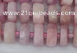 CRB826 15.5 inches 6*10mm faceted rondelle kunzite beads