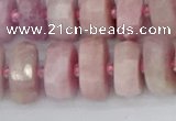 CRB829 15.5 inches 8*16mm faceted rondelle kunzite beads