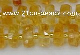 CRB842 15.5 inches 6*10mm faceted rondelle citrine beads