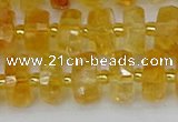 CRB843 15.5 inches 7*12mm faceted rondelle citrine beads