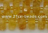 CRB846 15.5 inches 8*18mm faceted rondelle citrine beads