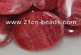 CRC09 16 inches 30*40mm oval rhodochrosite gemstone beads wholesale