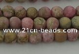 CRC1001 15.5 inches 6mm round matte rhodochrosite gemstone beads