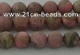 CRC1002 15.5 inches 8mm round matte rhodochrosite gemstone beads