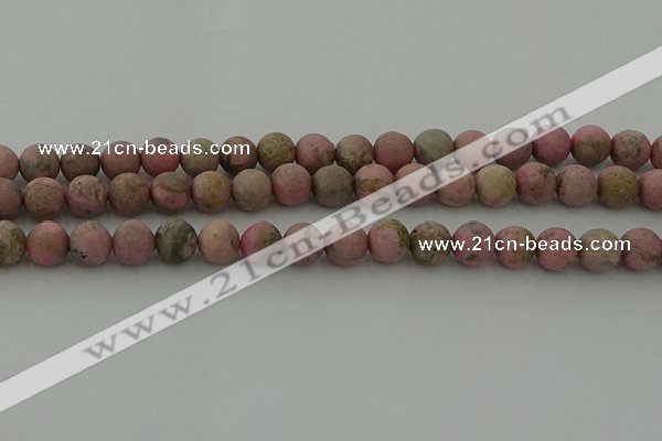 CRC1003 15.5 inches 10mm round matte rhodochrosite gemstone beads