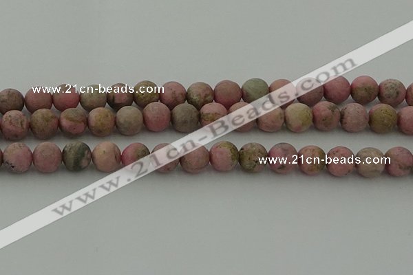 CRC1004 15.5 inches 12mm round matte rhodochrosite gemstone beads